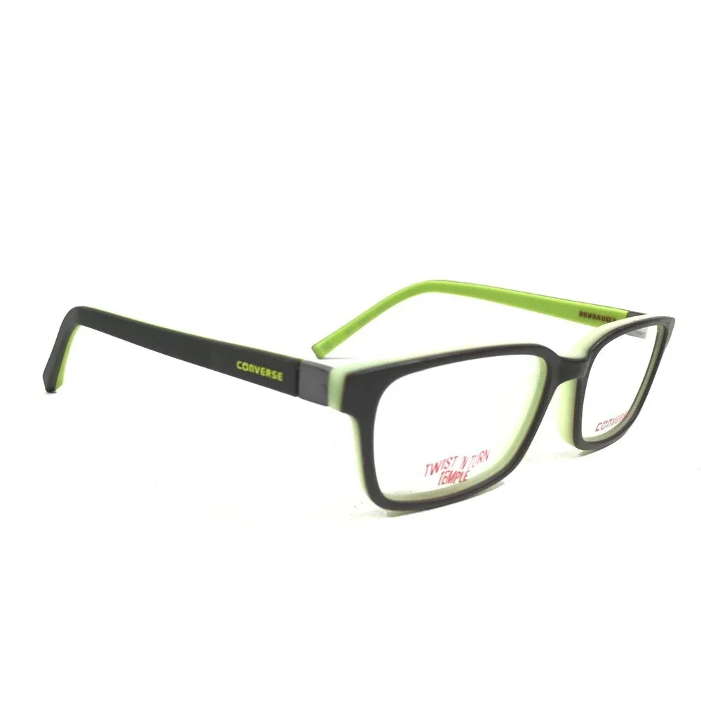 Converse Kids Eyeglasses Frames K020 BROWN Green Rubberized 48-116-120